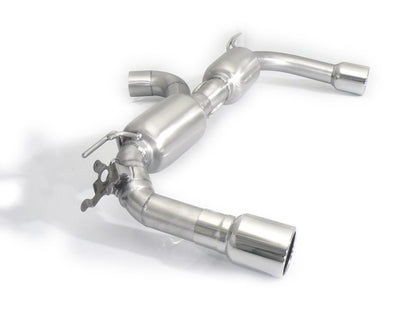 Sportschalldämpfer mit links/rechts je 1 Endrohr 90mm rund mit integrierter Klappe, inkl. (EG-) GENEHMIGUNG!