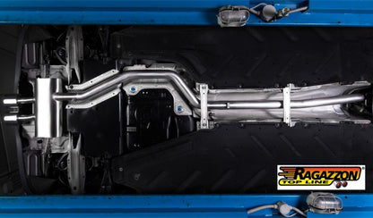 Sportschalldämpfer mit mittig 2 Endrohren 115x70mm oval, inkl. (EG-) GENEHMIGUNG!