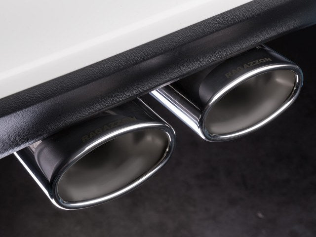 Sportschalldämpfer mit mittig 2 Endrohren 115x70mm oval, inkl. (EG-) GENEHMIGUNG!