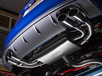 Komplettanlage mit links/rechts je 2 Endrohren 108x70mm oval, mit integrierten Klappen, inkl. (EG-) GENEHMIGUNG!