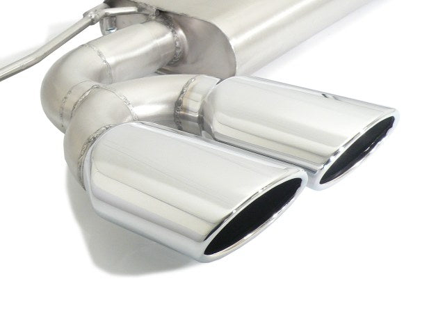 Sportschalldämpfer mit links/rechts je 2 Endrohren 108x70mm oval, inkl. (EG-) GENEHMIGUNG!