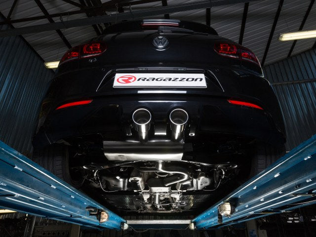 Sportschalldämpfer mit mittig 2 Endrohren 102mm rund, inkl. (EG-) GENEHMIGUNG!