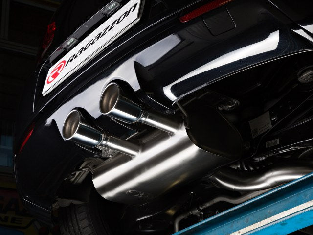 Sportschalldämpfer mit mittig 2 Endrohren 102mm rund, inkl. (EG-) GENEHMIGUNG!