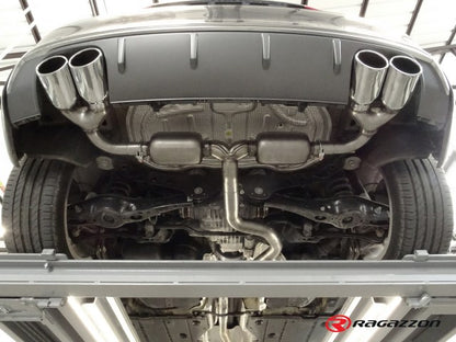 Sportschalldämpfer mit links/rechts je 2 Endrohren 108x70mm oval, inkl. (EG-) GENEHMIGUNG!