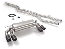 Catback-Anlage mit links/rechts je 2 Endrohren 90mm rund Carbon Shot versetzt, mit integrierten Klappen, inkl. (EG-) GENEHMIGUNG!