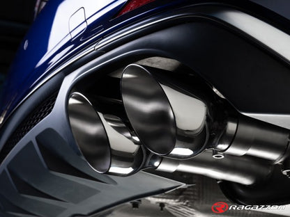 Sportschalldämpfer mit links/rechts je 2 Endrohren 102mm rund Sportline versetzt, mit integrierten Klappen, inkl. (EG-) GENEHMIGUNG!