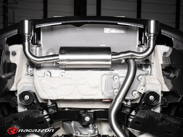 Sportschalldämpfer mit links/rechts je 1 Endrohr 90mm rund, inkl. (EG-) GENEHMIGUNG!