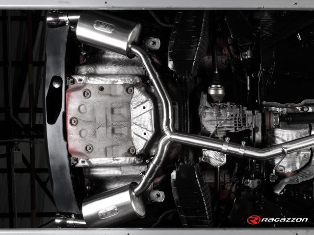 Sportschalldämpfer mit links/rechts je 1 Endrohr 102mm rund Sportline, inkl. (EG-) GENEHMIGUNG!