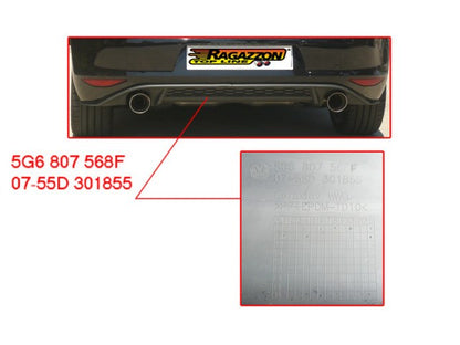 Sportschalldämpfer mit links/rechts je 1 Endrohr 102mm rund Sportline, inkl. (EG-) GENEHMIGUNG!