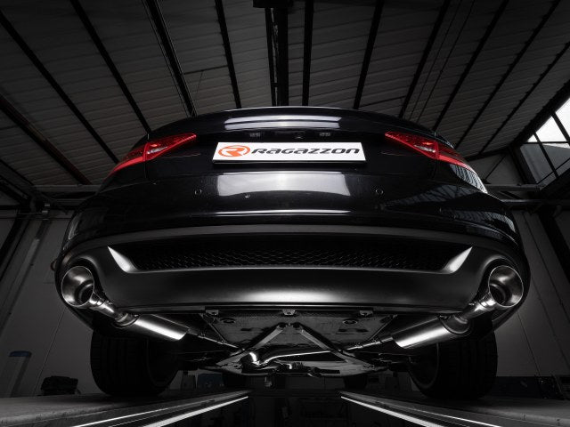 Sportschalldämpfer mit links/rechts je 1 Endrohr 102mm rund Sportline, inkl. (EG-) GENEHMIGUNG!