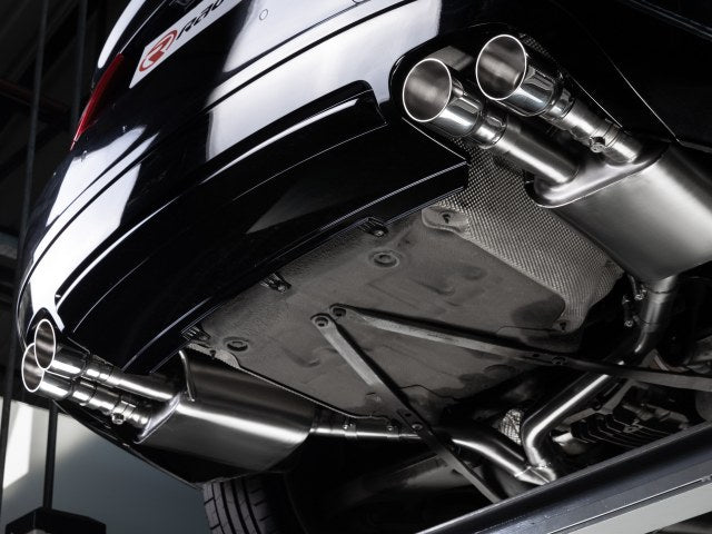 Sportschalldämpfer mit links/rechts je 2 Endrohren 90mm rund Sportline versetzt, mit elektrischen Klappen, KEINE (EG-) GENEHMIGUNG!