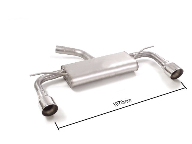 Sportschalldämpfer mit links/rechts je 1 Endrohr 102mm rund Sportline, inkl. (EG-) GENEHMIGUNG!