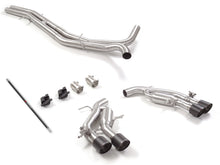 Komplettanlage mit links/rechts je 2 Endrohre 100mm rund Carbon Shot versetzt, mit integrierten Klappen, inkl. (EG-) GENEHMIGUNG!