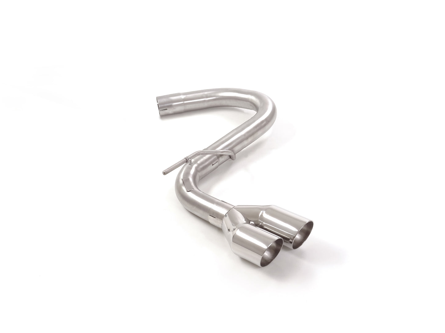 RACING Endschalldämpfer-Ersatzrohr mit 2 Endrohren 80mm rund Sportline versetzt, KEINE (EG-) GENEHMIGUNG!