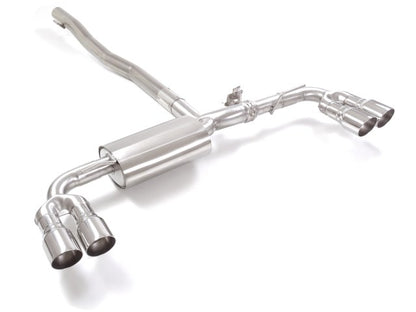 Sportschalldämpfer mit links/rechts je 2 Endrohren 90mm rund Sportline versetzt, mit integrierten Klappen, inkl. (EG-) GENEHMIGUNG!