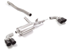 Sportschalldämpfer mit links/rechts je 2 Endrohren 90mm rund Carbon Shot versetzt, mit integrierten Klappen, inkl. (EG-) GENEHMIGUNG!