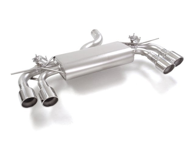 Sportschalldämpfer mit links/rechts je 2 Endrohren 102mm rund Sportline, mit integrierten Klappen, inkl. (EG-) GENEHMIGUNG!