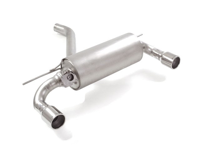 Sportschalldämpfer mit links/rechts je 1 Endrohr 90mm rund mit integrierter Klappe, inkl. (EG-) GENEHMIGUNG!