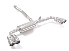 Sportschalldämpfer mit links/rechts je 2 Endrohren 90mm rund Sportline versetzt, für Mercedes AMG 35 Heckschürze, inkl. (EG-) GENEHMIGUNG!