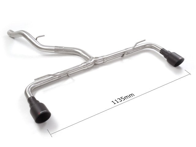 RACING Endschalldämpfer-Ersatzrohr mit links/rechts je 1 Endrohr 102mm rund Sportline black, KEINE (EG-) GENEHMIGUNG!