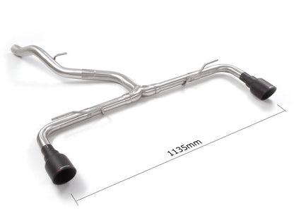 RACING Endschalldämpfer-Ersatzrohr mit links/rechts je 1 Endrohr 102mm rund Sportline black, KEINE (EG-) GENEHMIGUNG!