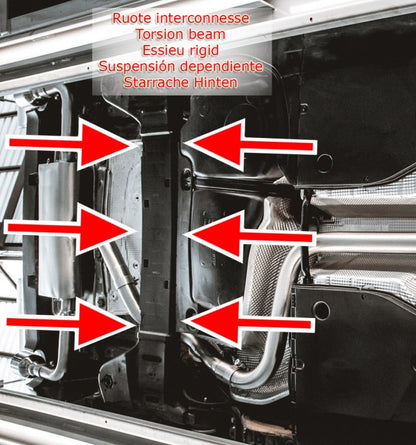 RACING Endschalldämpfer-Ersatzrohr mit links/rechts je 1 Endrohr 102mm rund Sportline, KEINE (EG-) GENEHMIGUNG!