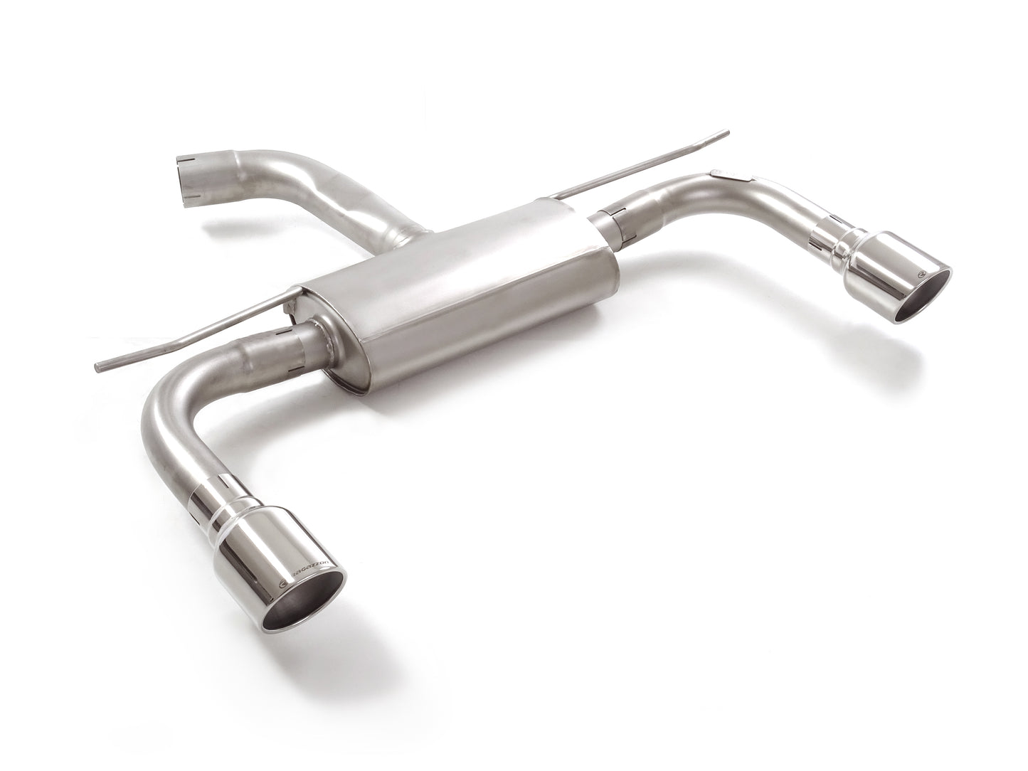 Sportschalldämpfer mit links/rechts je 1 Endrohr 102mm rund Sportline, inkl. (EG-) GENEHMIGUNG!