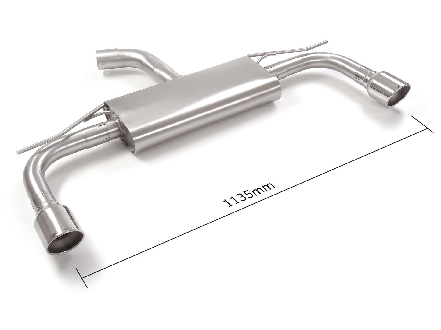 Sportschalldämpfer mit links/rechts je 1 Endrohr 102mm rund Sportline, inkl. (EG-) GENEHMIGUNG!