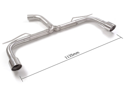 RACING Endschalldämpfer-Ersatzrohr mit links/rechts je 1 Endrohr 102mm rund Sportline, KEINE (EG-) GENEHMIGUNG!