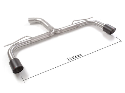 RACING Endschalldämpfer-Ersatzrohr mit links/rechts je 1 Endrohr 100mm rund Carbon Shot, KEINE (EG-) GENEHMIGUNG!