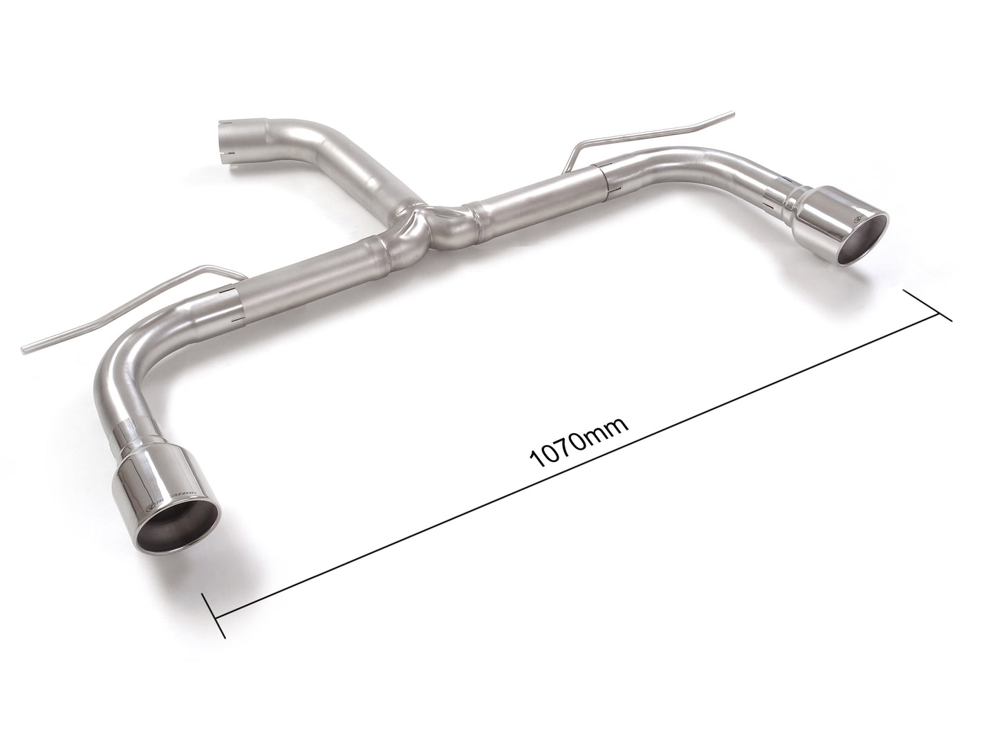 RACING Endschalldämpfer-Ersatzrohr mit links/rechts je 1 Endrohr 102mm rund Sportline, KEINE (EG-) GENEHMIGUNG!