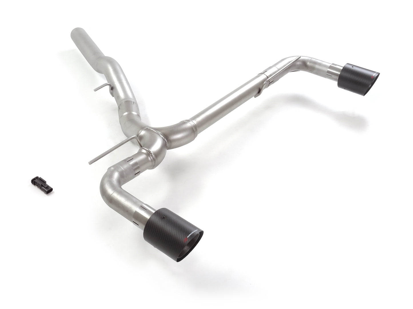 RACING Endschalldämpfer-Ersatzrohr mit links/rechts je 1 Endrohr 100mm rund Carbon Shot, KEINE (EG-) GENEHMIGUNG!