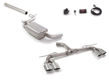 Anlage mit links/rechts je 2 Endrohren 108x70mm oval mit integrierten elektrischen Klappen, KEINE (EG-) GENEHMIGUNG!