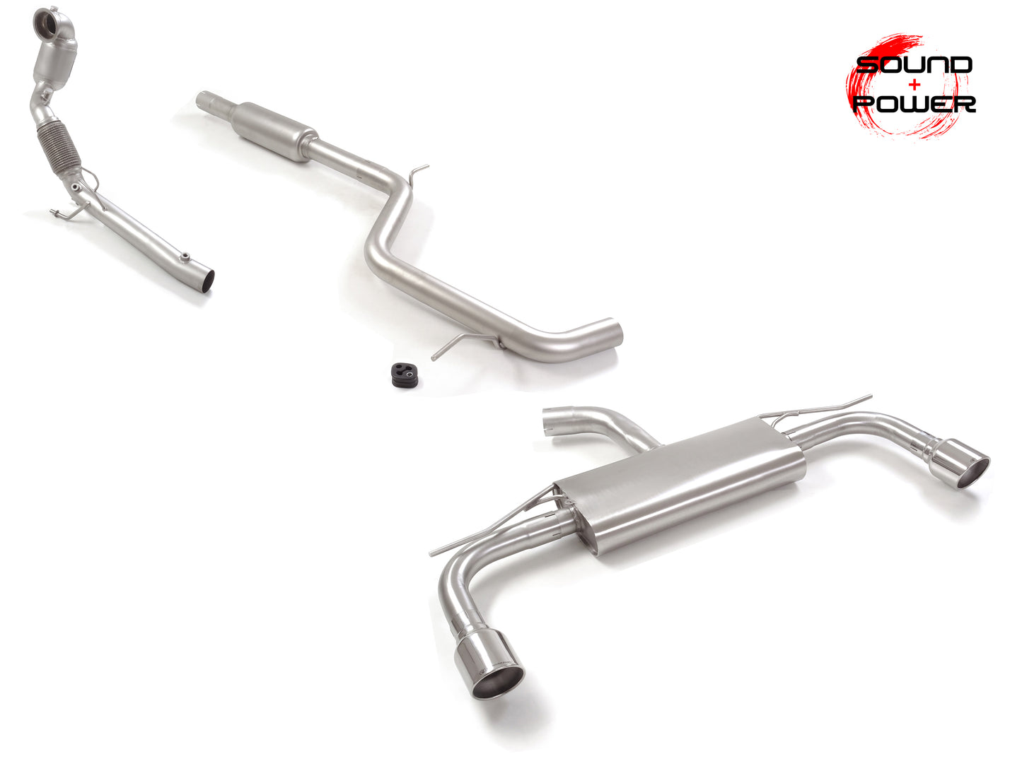 RACING Anlage mit links/rechts je 1 Endrohr 102mm rund Sportline, KEINE (EG-) GENEHMIGUNG!