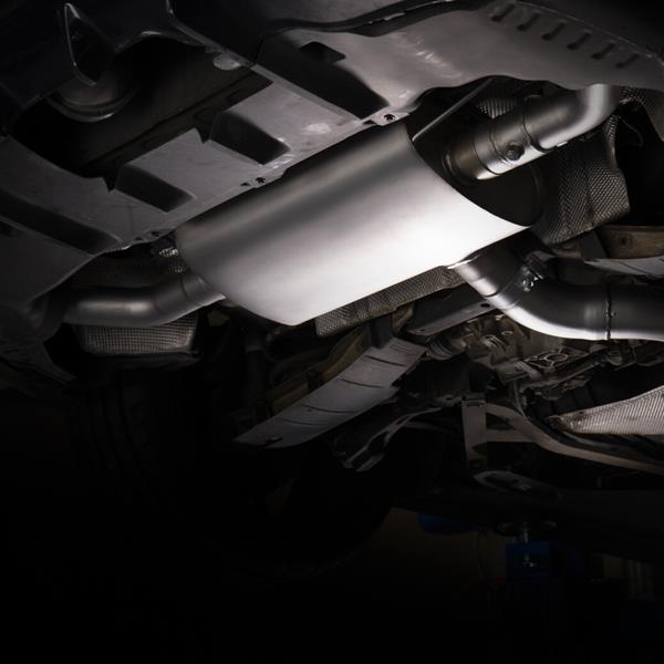 Sportschalldämpfer mittig für links/rechts Anlage passend auf Serienblende, inkl. (EG-) GENEHMIGUNG!