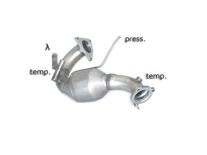 RACING Katalysator + Partikelfilter-Ersatzrohr, kurze Version, KEINE (EG-) GENEHMIGUNG!