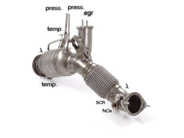 RACING Katalysator + Partikelfilter-Ersatzrohr, KEINE (EG-) GENEHMIGUNG!
