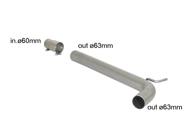 RACING Mittelschalldämpfer-Ersatzrohr, KEINE (EG-) GENEHMIGUNG!