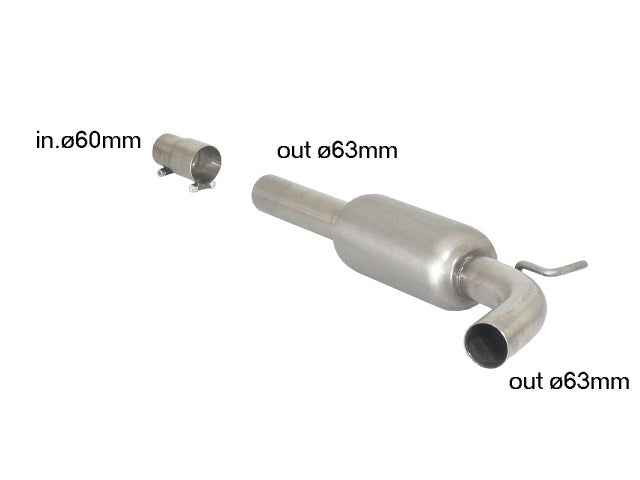 RACING Mittelschalldämpfer, KEINE (EG-) GENEHMIGUNG!