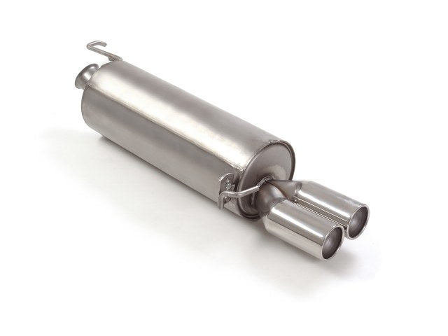 Sportschalldämpfer mit 2 Endrohren 80mm rund, inkl. (EG-) GENEHMIGUNG!