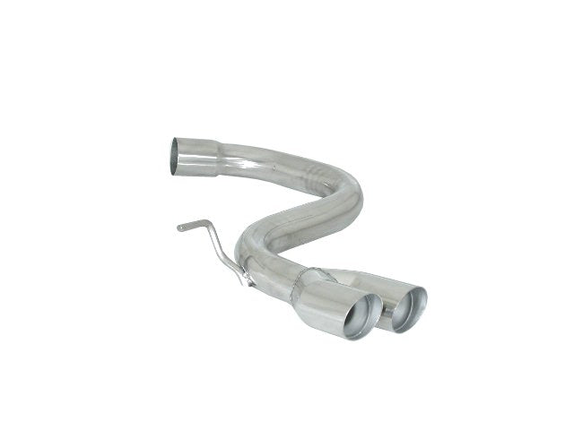 RACING Endschalldämpfer-Ersatzrohr mit 2 Endrohren 70mm rund Sportline versetzt, KEINE (EG-) GENEHMIGUNG!