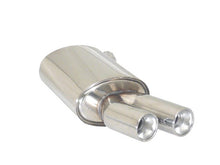 Sportschalldämpfer mit 2 Endrohren 80mm rund versetzt für originale M-Technik Heckschürze, inkl. (EG-) GENEHMIGUNG!