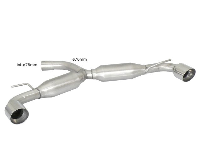 Sportschalldämpfer mit links/rechts je 1 Endrohr 102mm rund Sportline, inkl. (EG-) GENEHMIGUNG!