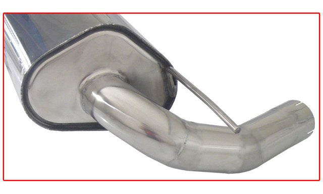 Sportschalldämpfer mit 2 Endrohren 80mm rund versetzt, inkl. (EG-) GENEHMIGUNG!