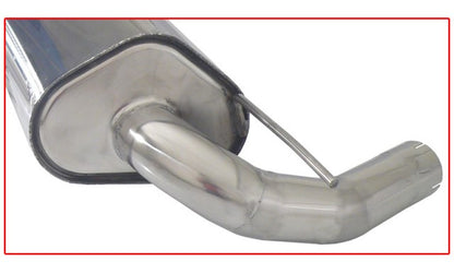 Sportschalldämpfer mit 2 Endrohren 80mm rund versetzt, inkl. (EG-) GENEHMIGUNG!