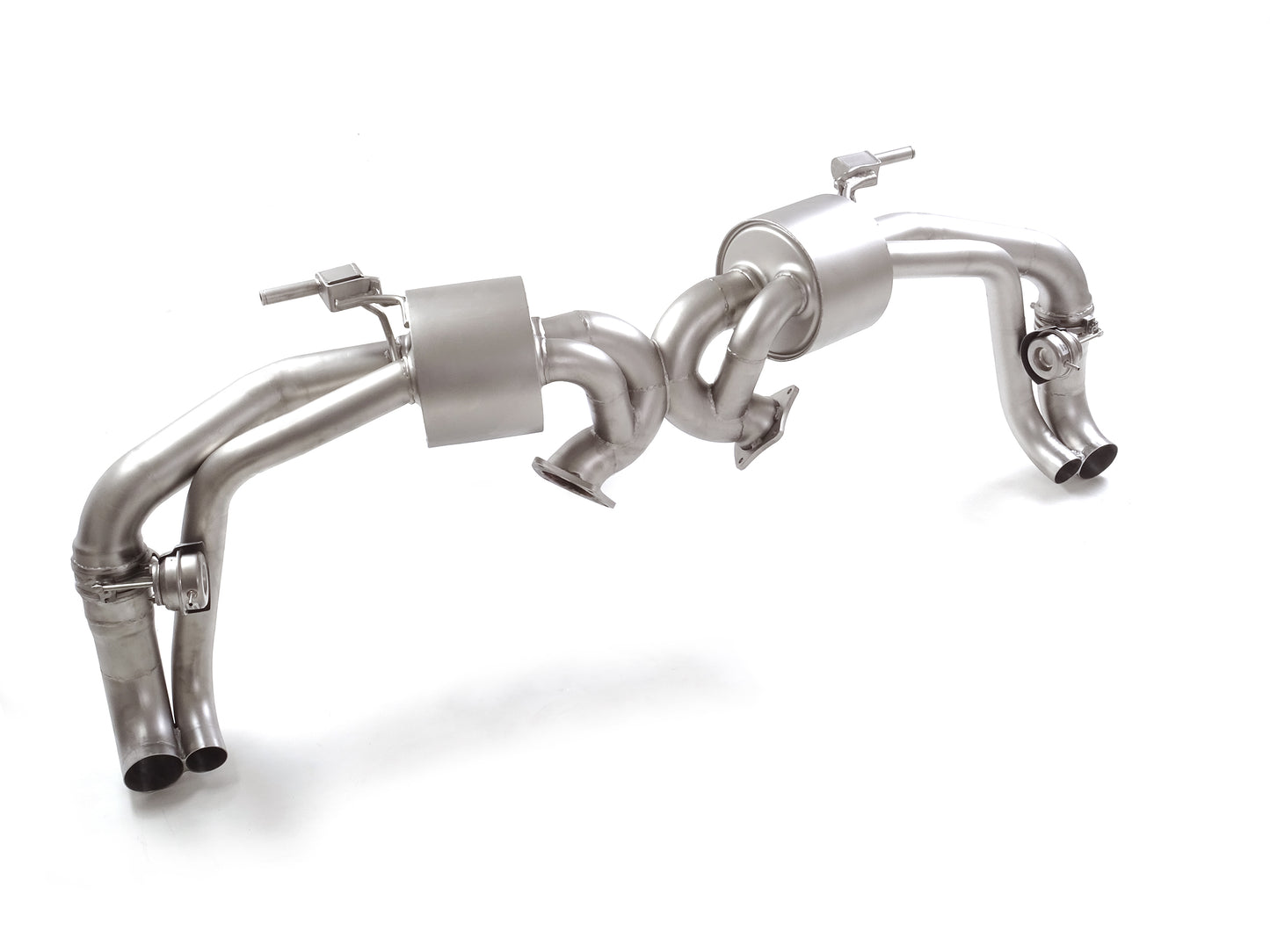 RACING Sportschalldämpfer passend zu den originalen Endrohrblenden, mit pneumatischen Abgasklappen, KEINE (EG-) GENEHMIGUNG!