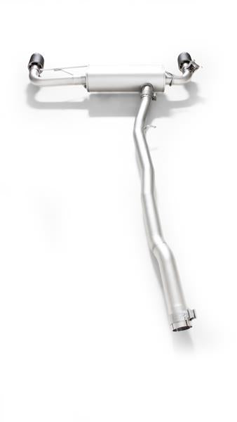 RACING Sportschalldämpfer mittig für links/rechts Anlage (ohne Endrohre), mit 1er integrierten Klappe, KEINE (EG-) GENEHMIGUNG!