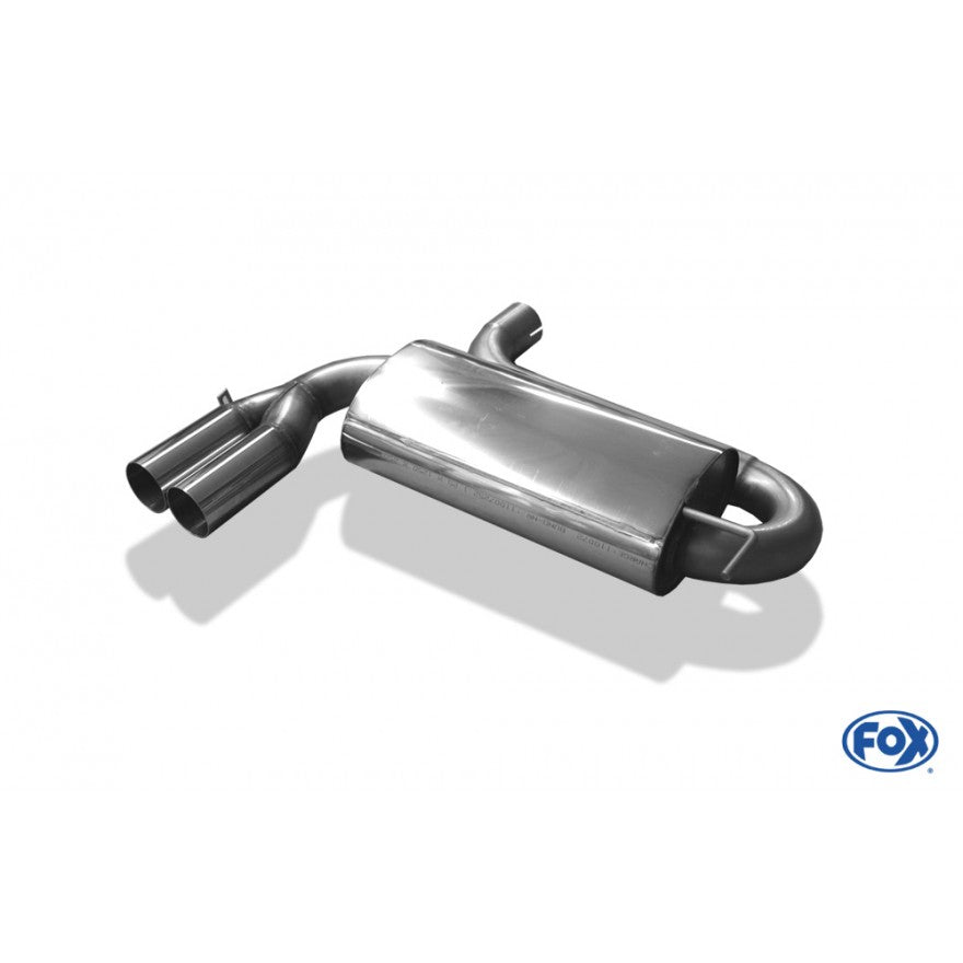 Sportschalldämpfer mit 2 Endrohren 76mm (Typ 10), inkl. TÜV-Gutachten!