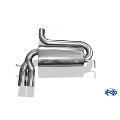 Sportschalldämpfer mit 2 Endrohren 76mm (Typ 10), inkl. TÜV-Gutachten!