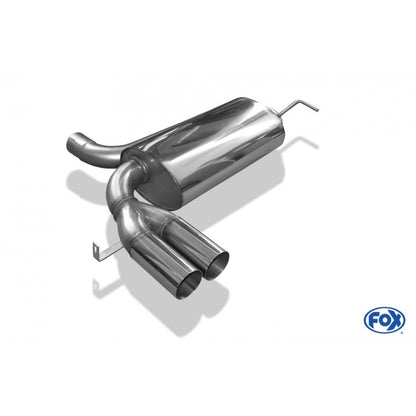 Sportschalldämpfer mit 2 Endrohren 76mm (Typ 10), inkl. TÜV-Gutachten!